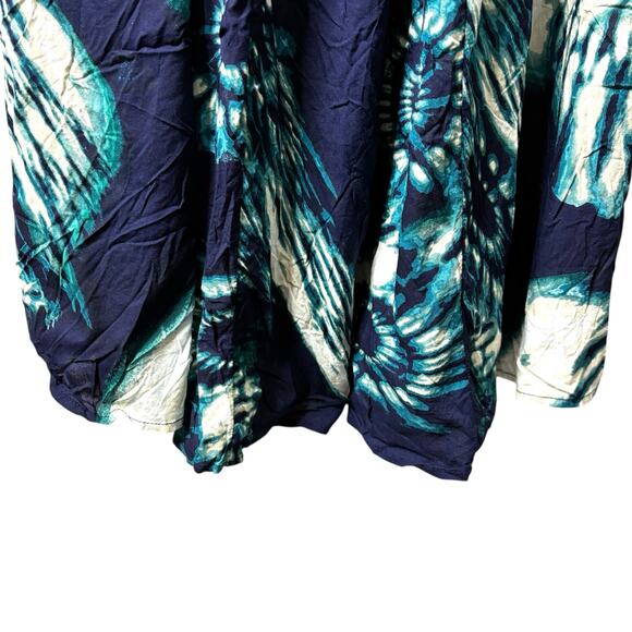 Anthropologie Maxi Dress Blue Tie Dye Strappy Details  Small Summer Fun Beachy - Picture 5 of 12